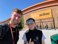 Learning how to swim.