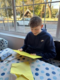 Card with signed messages from RISE team on final day