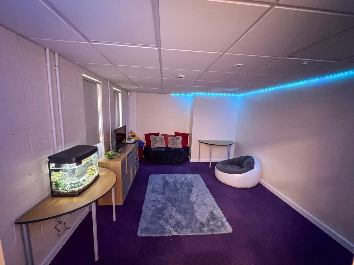Sensory area with fish tank